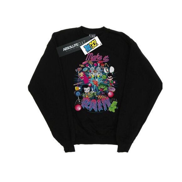 DC Comics Girls Teen Titans Go Make It Rain Sweatshirt / Black